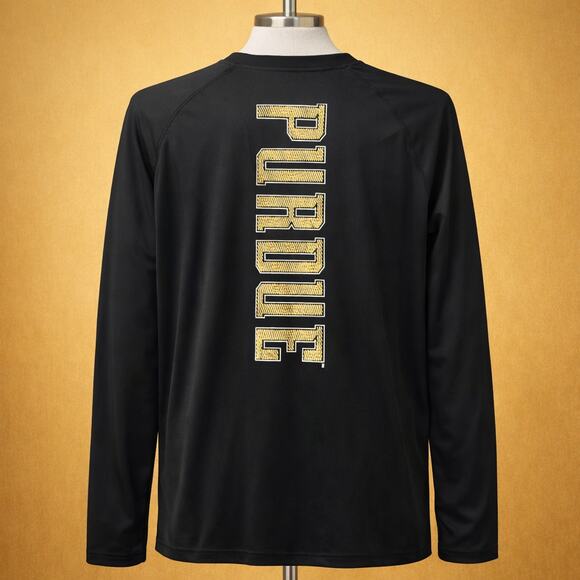 Purdue Boilermakers Champion LS Sleek Black Shirt XL - Picture 2 of 3